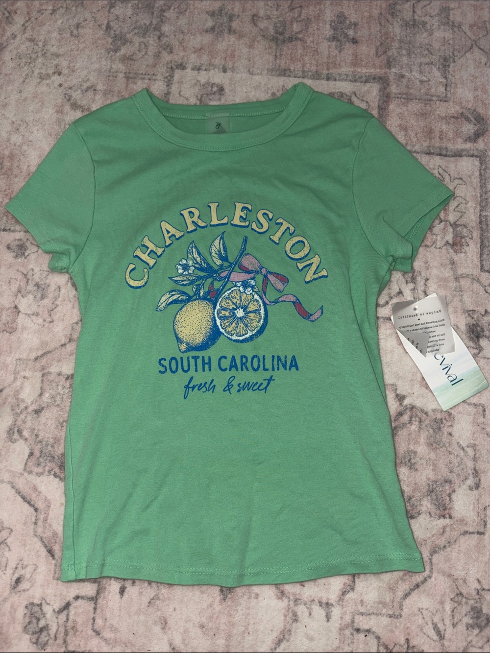 AS Revival Charleston South Carolina Green Baby Fitted Tee